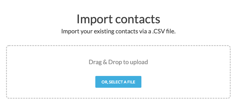 large import contacts button