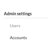 admin settings options