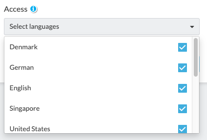 choosing languages with access to the list